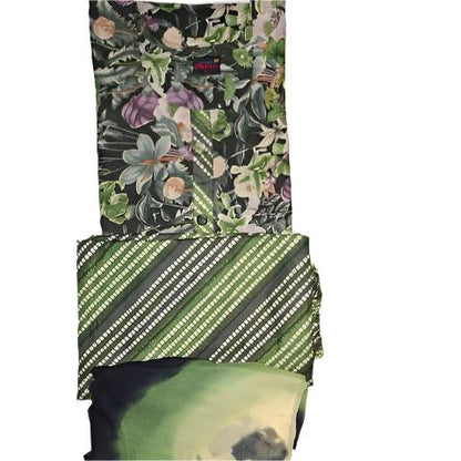 Printed Top, Printed Plazo, with Shawl - SET