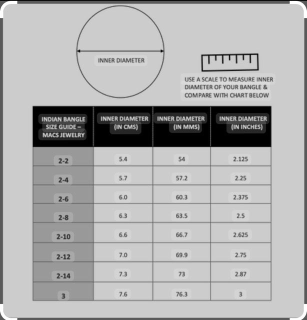 Size 2-8 Bangle  - Imitation Jewellery