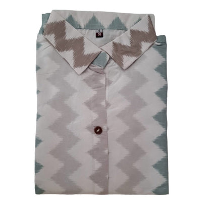 Women Tops - T collar Belt